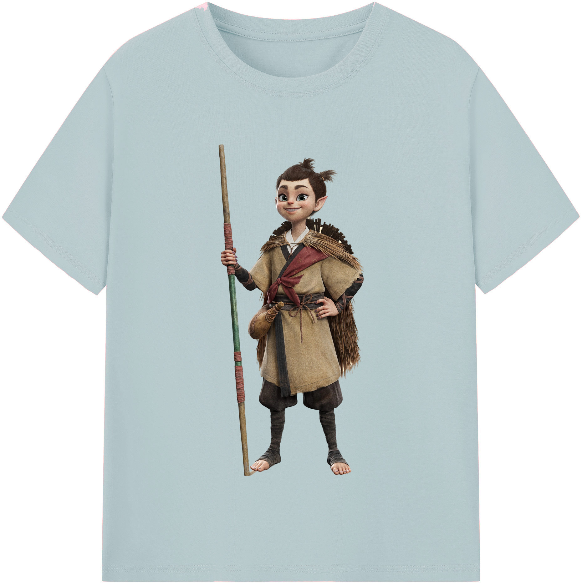 （画像用） Ne Zha 2 ナタ 魔童の大暴れ 綿100％半袖Tシャツ（フロントプリント）